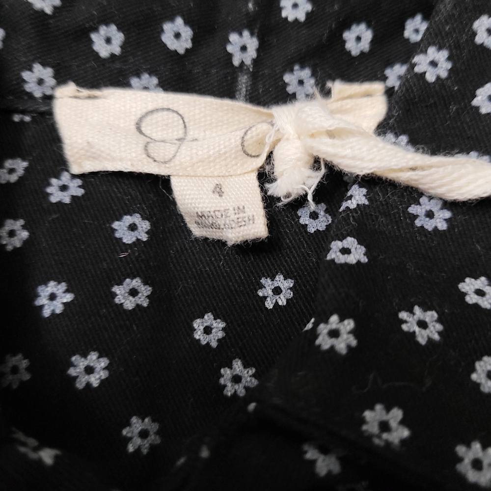 JESSICA SIMPSON GIRLS NWT SIZE 4 BLACK DAISY DENIM JACKET - Picture 7 of 12